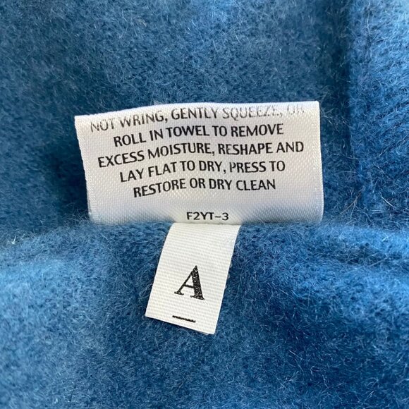 Eileen Fisher 3/4 Sleeves Blue 100% Cashmere Pullover Sweater, Size XS #223 - Picture 11 of 14